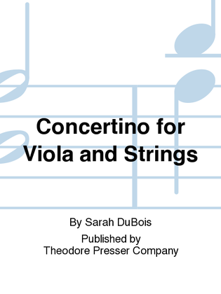 Book cover for Concertino for Viola and Strings