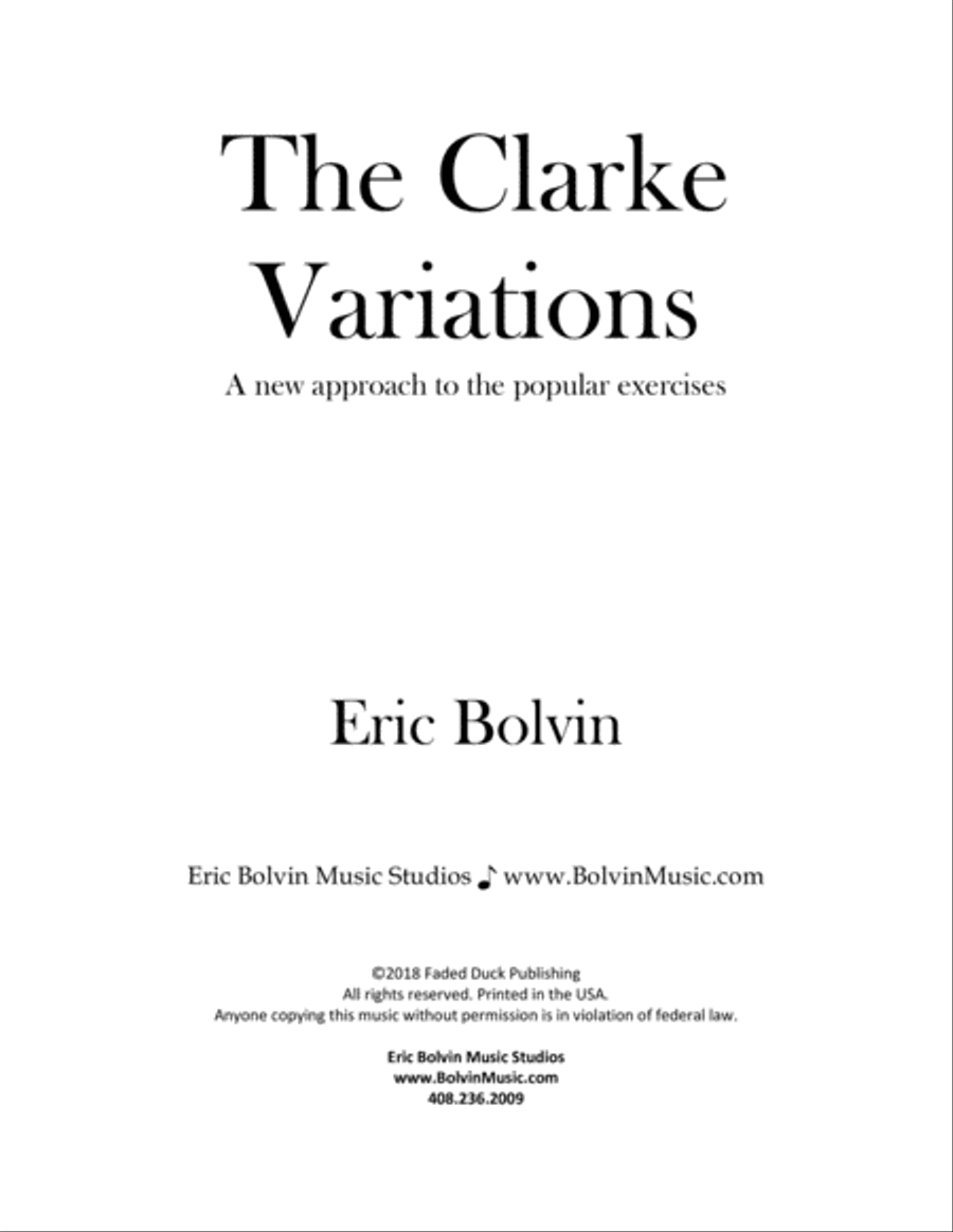 The Clarke Variations-bass clef edition Brass Ensemble scores gallery preview page 3