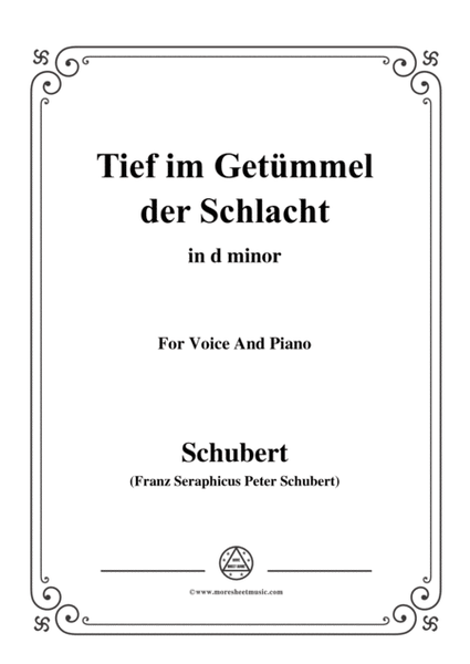 Schubert-Tief im Getümmel der Schlacht,in d minor,for Voice&Piano image number null