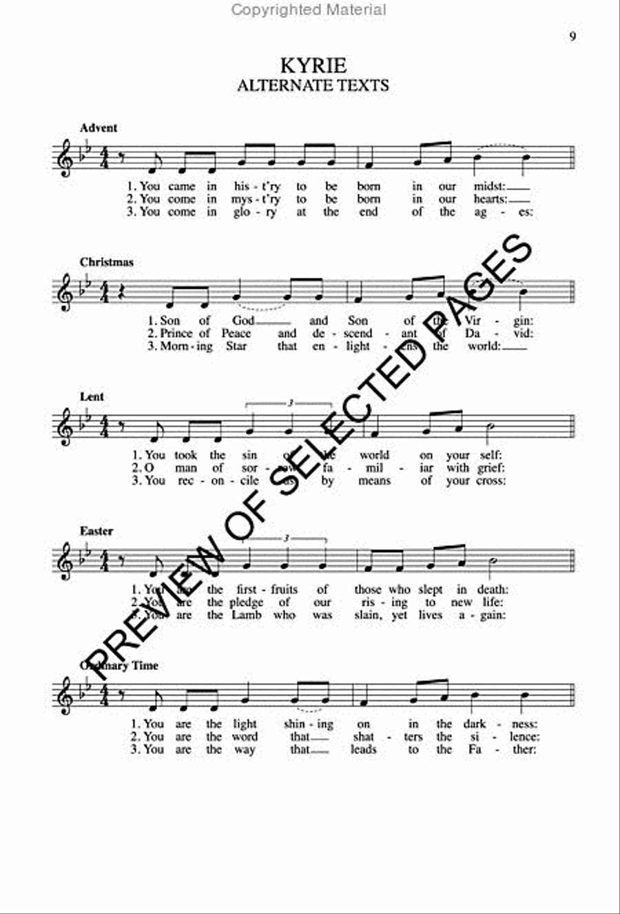 New Mass for John Carroll - Choral / Accompaniment edition 4-Part scores gallery preview page 3