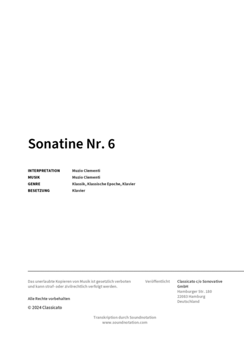 Sonatine Nr. 6 image number null