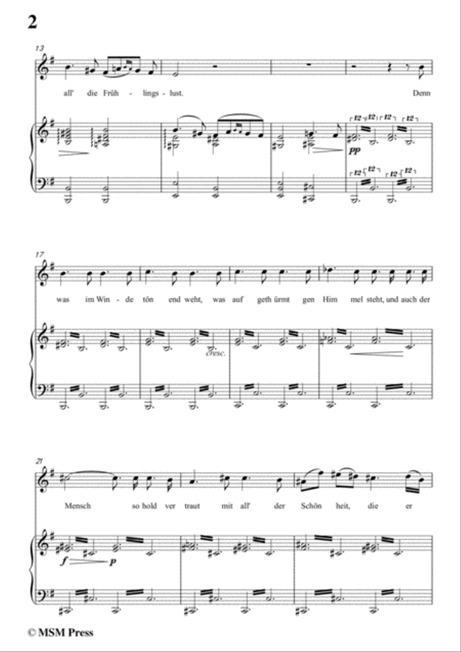 Schubert-Wehmut,Op.22 No.2,in e minor,for Voice&Piano Voice scores gallery preview page 4