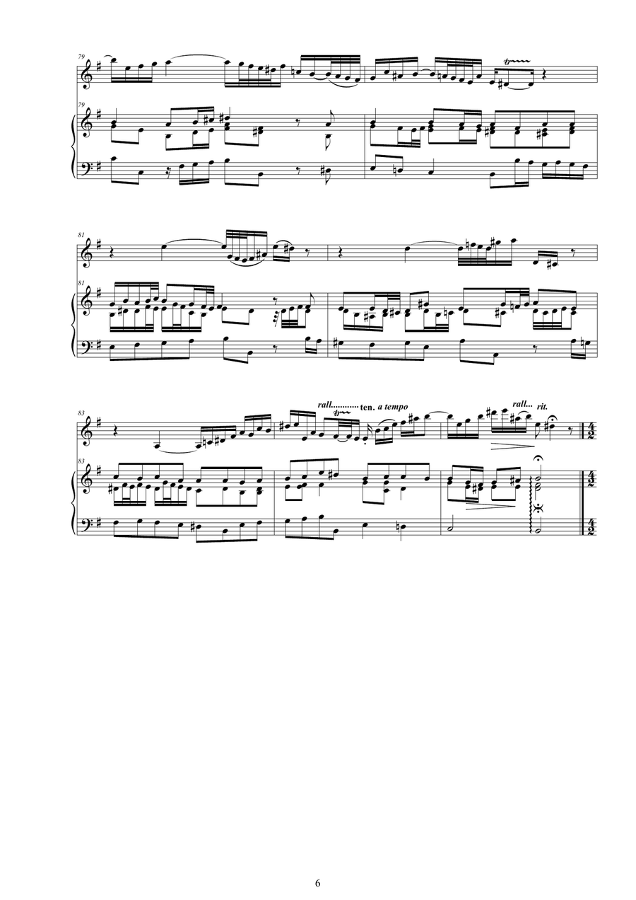 Bach - Violin Sonata in G major BWV 1021 for Violin and Harpsichord or Piano Bach - Violin Sonata in G major BWV 1021 for Violin and Harpsichord or Piano String Duet scores gallery preview page 6