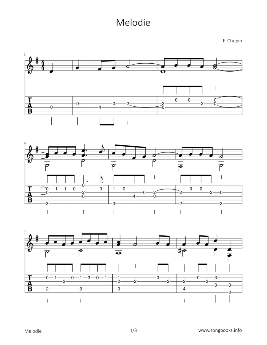 Melodie Melodie Chamber Music scores gallery preview page 1