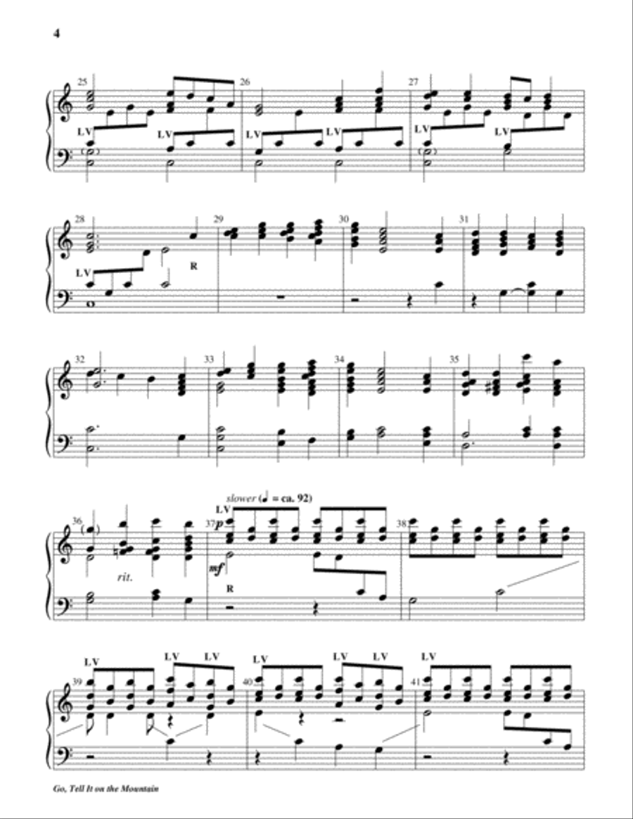 Go, Tell It on the Mountain 3-Octaves scores gallery preview page 4