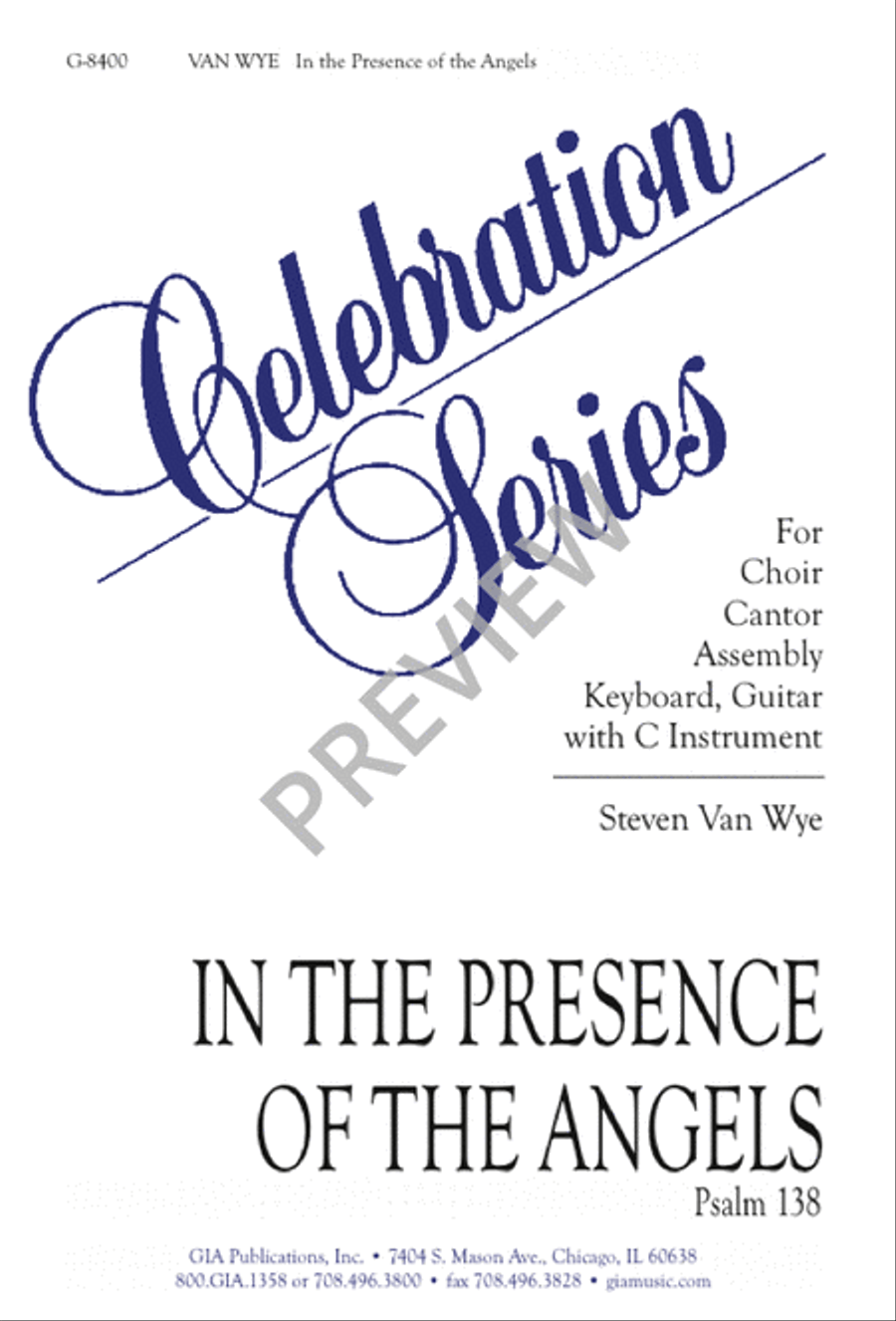 In the Presence of the Angels 4-Part scores gallery preview page 1