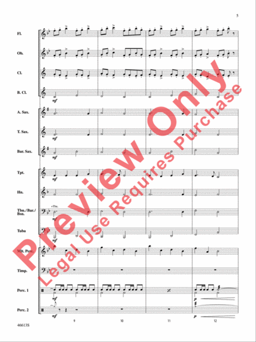 Joy! A Holiday Fanfare Concert Band scores gallery preview page 6