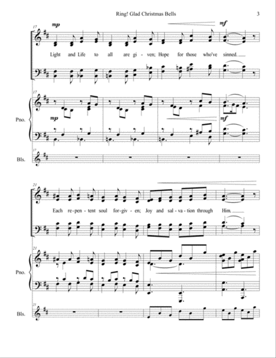 Ring Glad Christmas Bells - SATB 4-Part scores gallery preview page 4