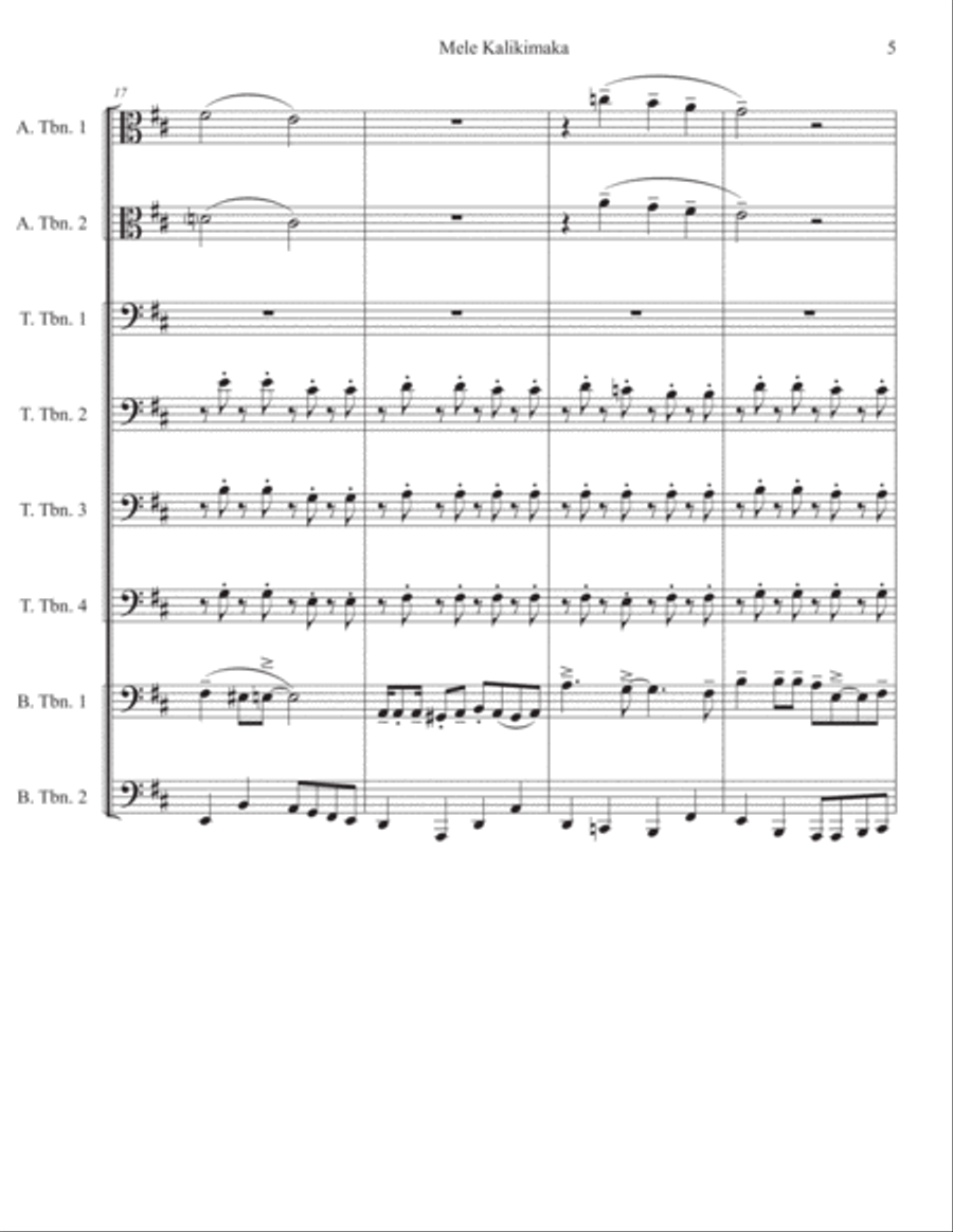 Mele Kalikimaka Mele Kalikimaka Brass Ensemble scores gallery preview page 5