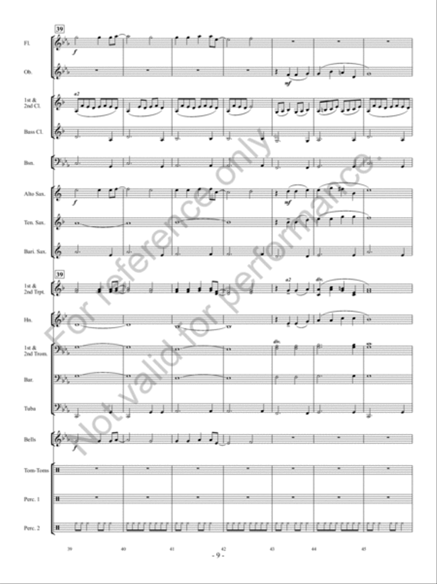 Mask Of The Avenger Concert Band scores gallery preview page 8