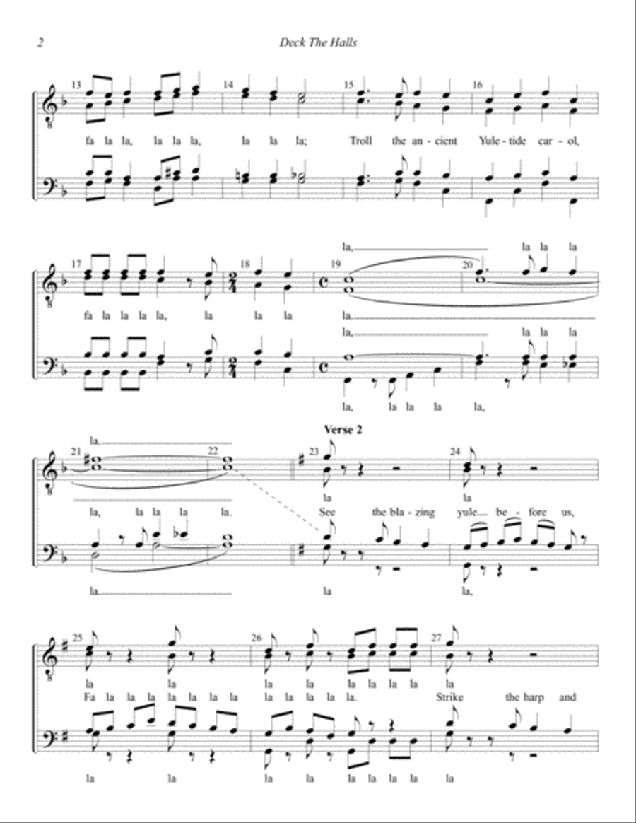 Deck The Halls TTBB scores gallery preview page 2