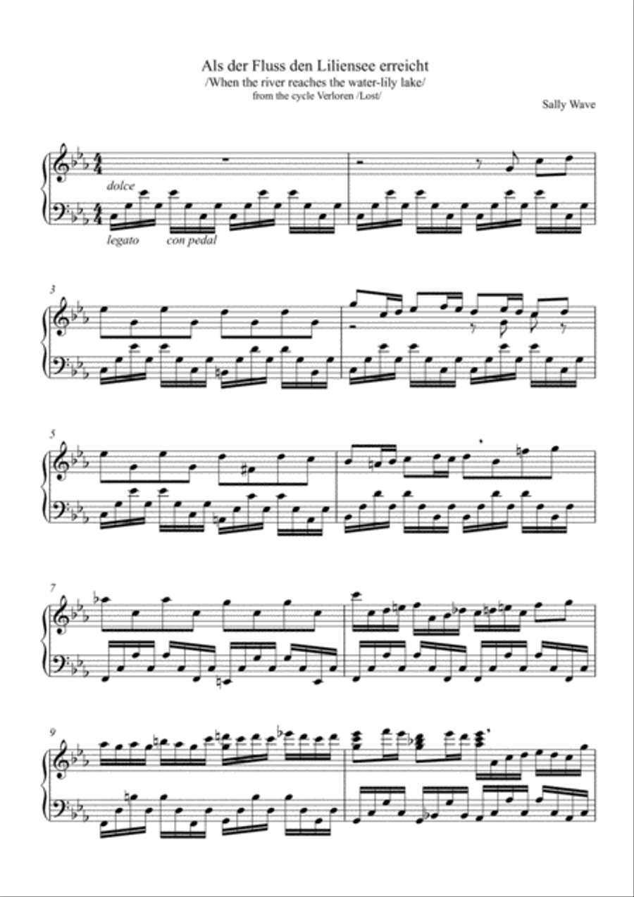 Als der Fluss den Liliensee erreicht /When the river reaches the water-lily lake/ Piano Method scores gallery preview page 2