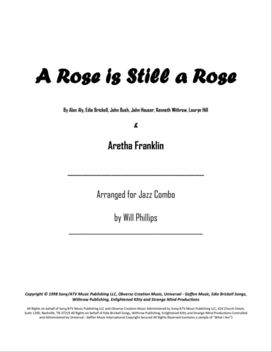 A Rose Is Still A Rose Jazz Ensemble scores gallery preview page 1
