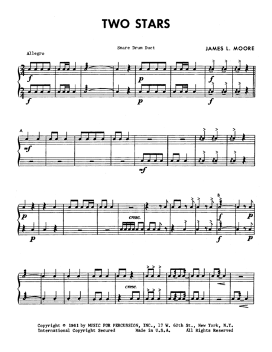 Two Stars Two Stars Snare Drum scores gallery preview page 2