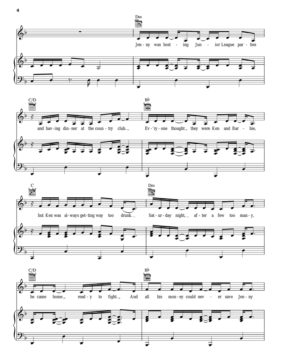 Church Bells Church Bells Piano, Vocal, Guitar scores gallery preview page 4