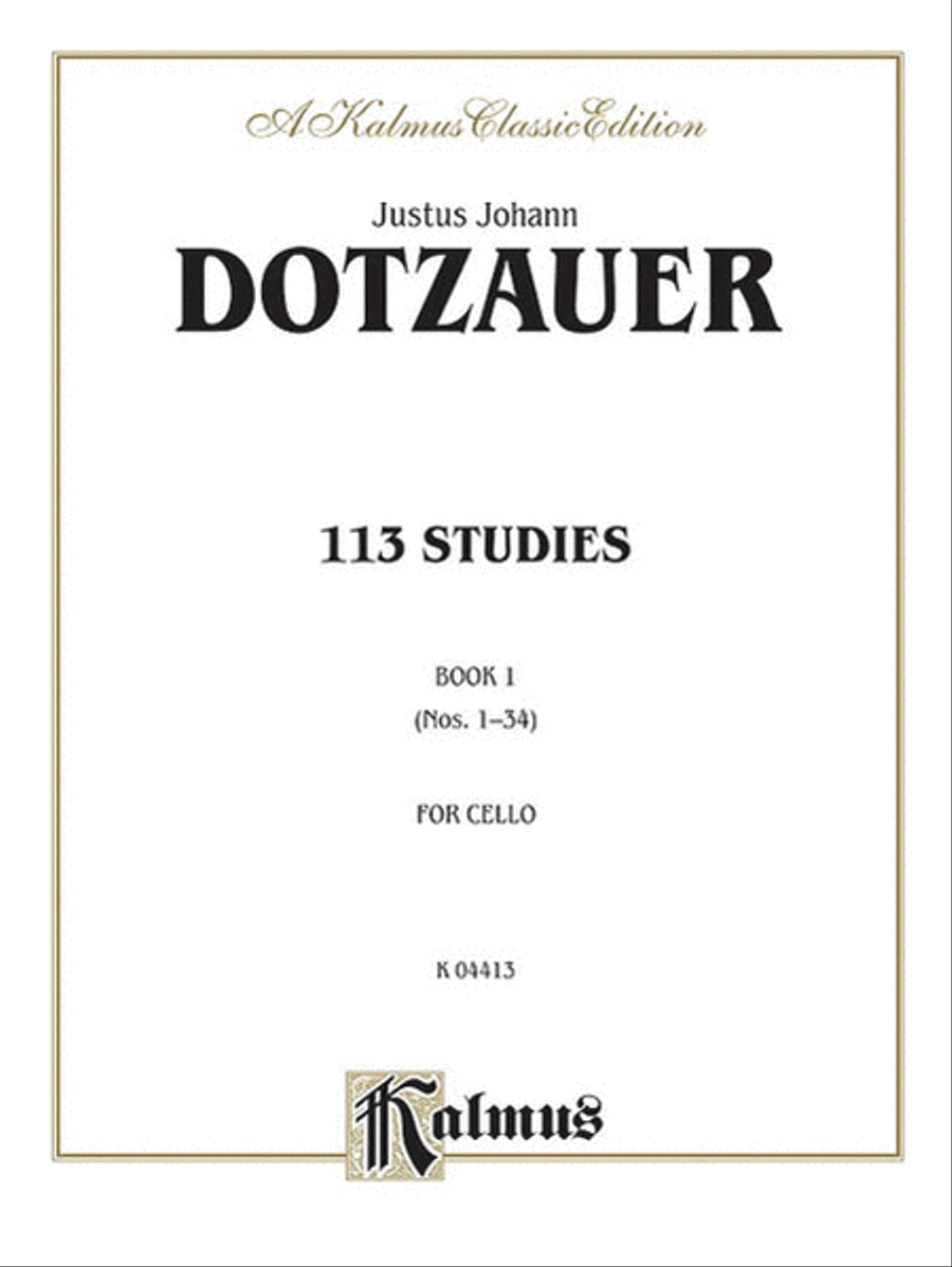 113 Studies, Volume 1 Cello scores gallery preview page 1