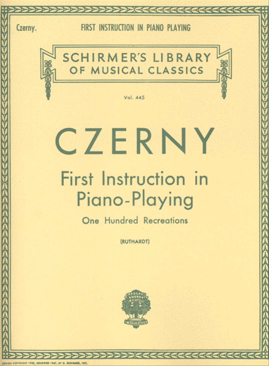 First Instruction in Piano Playing (100 Recreations) Piano Method scores gallery preview page 1
