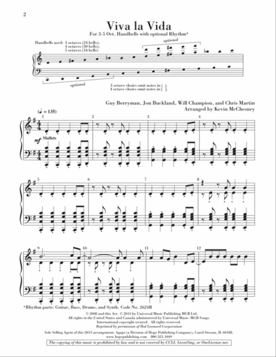 Viva la Vida 5-Octaves scores gallery preview page 14