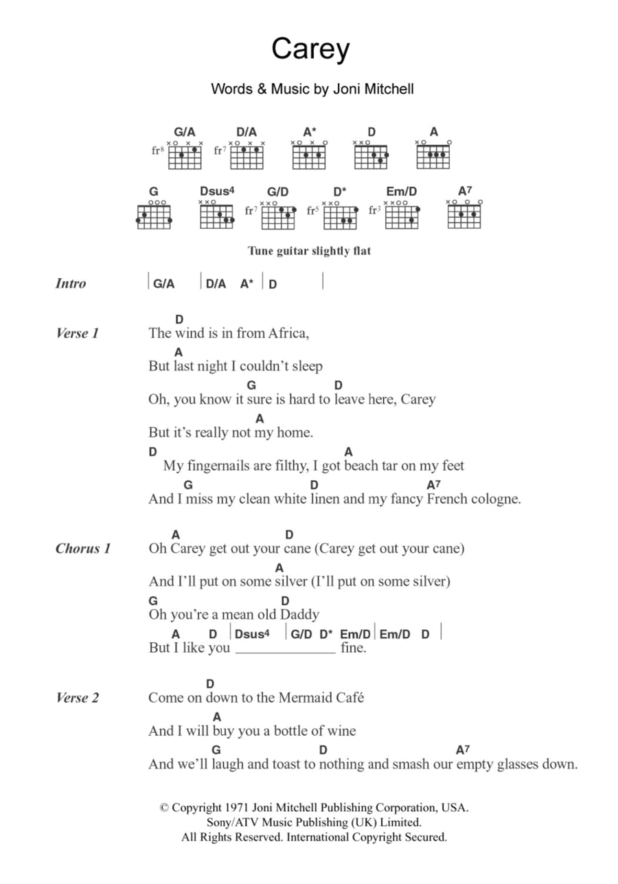Carey Acoustic Guitar scores gallery preview page 1
