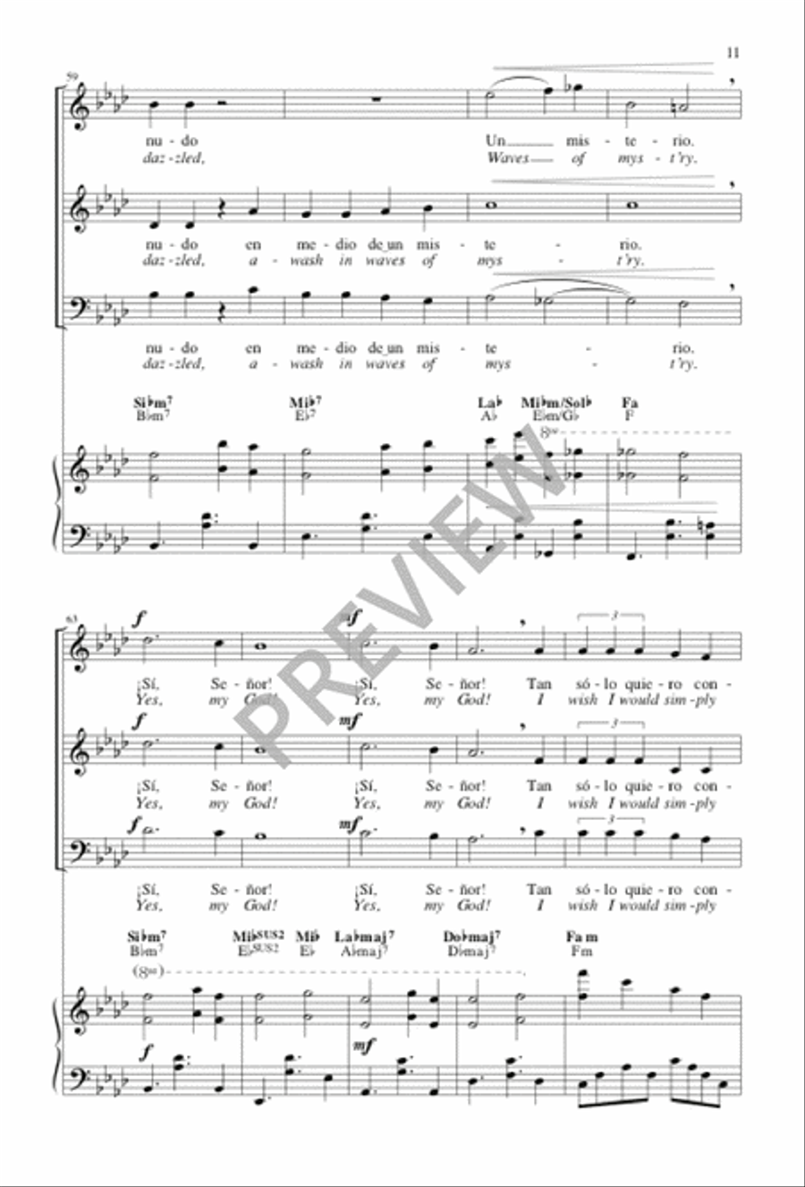 Yo Sé Que Sé / I Think I Know 3-Part scores gallery preview page 11