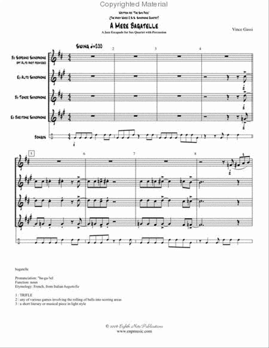 A Mere Bagatelle A Mere Bagatelle Small Ensemble scores gallery preview page 2