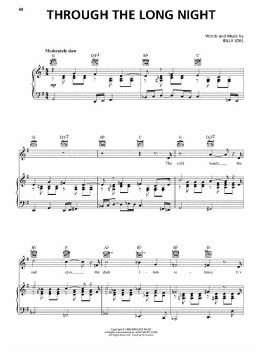Billy Joel – Glass Houses Piano, Vocal, Guitar scores gallery preview page 7