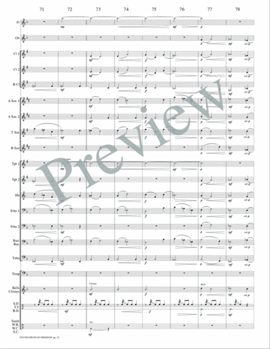 Foundations of Freedom Concert Band scores gallery preview page 15