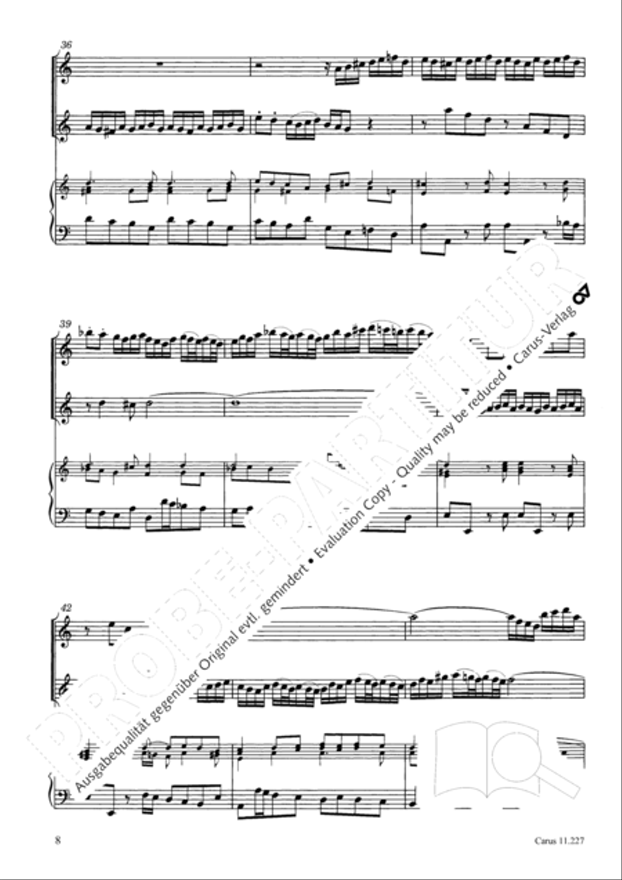 Concerto a tre in C Concerto a tre in C Recorder scores gallery preview page 9