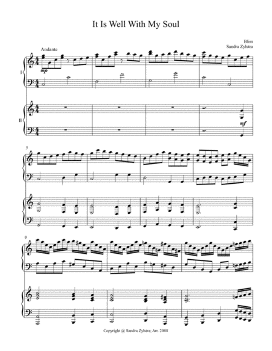 It Is Well With My Soul (2 piano duet) 2 Pianos, 4-Hands scores gallery preview page 2