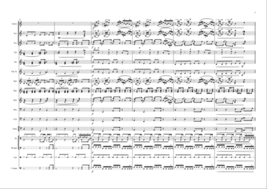 Halloween dances for percussion Percussion Ensemble scores gallery preview page 3