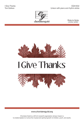 Book cover for I Give Thanks