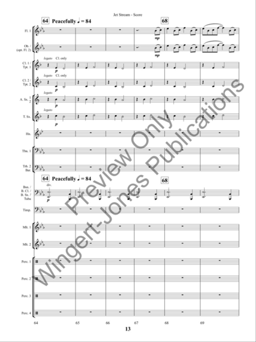 Jet Stream (Score) Concert Band scores gallery preview page 16
