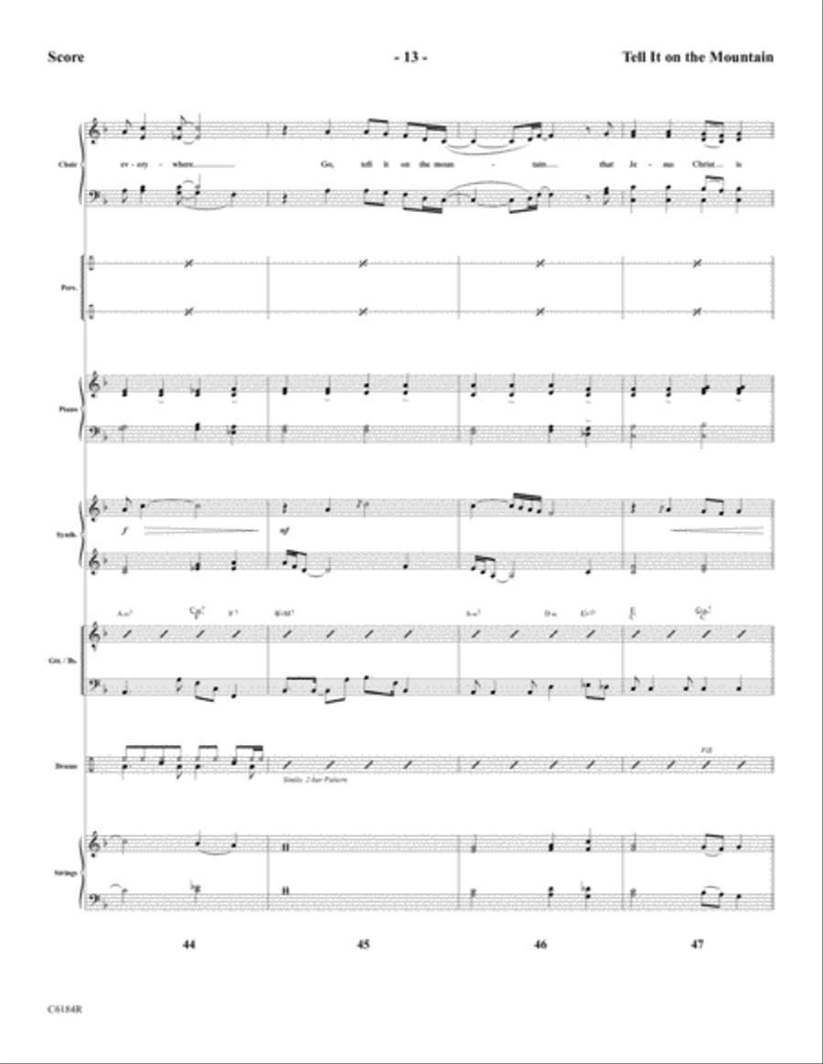 Tell It On the Mountain Choir scores gallery preview page 15