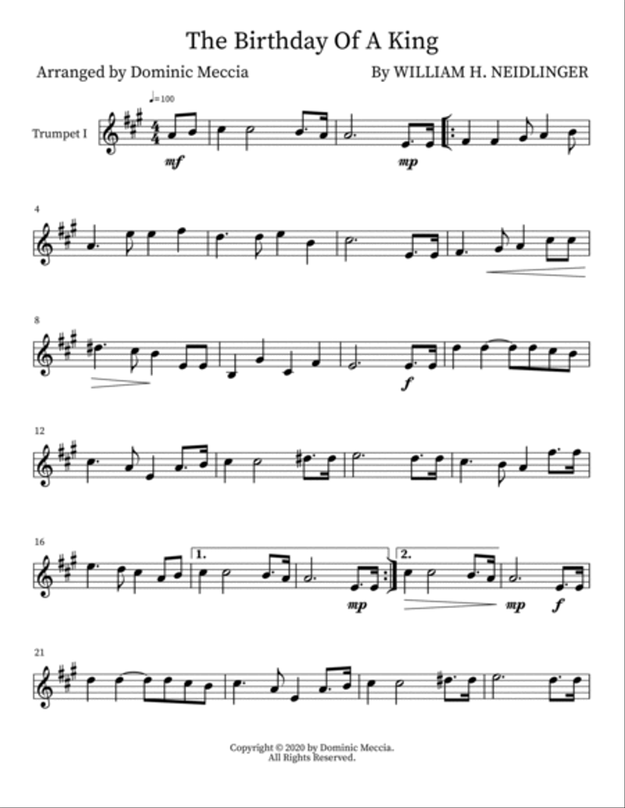 The Birthday Of A King Small Ensemble scores gallery preview page 6