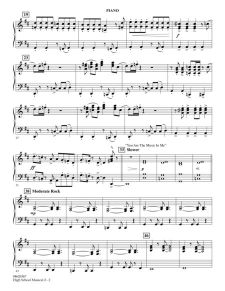 High School Musical 2 - Piano