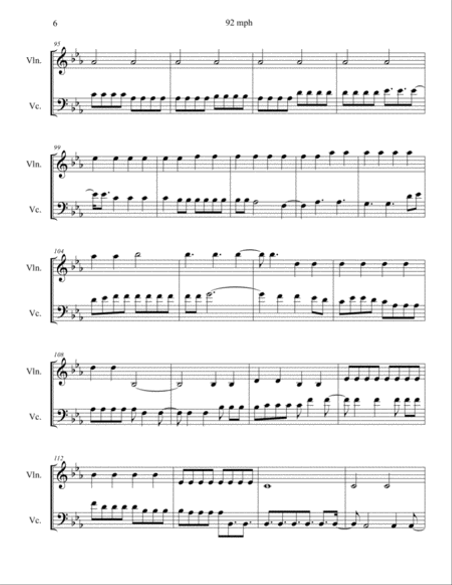 92 mph 92 mph Small Ensemble scores gallery preview page 6