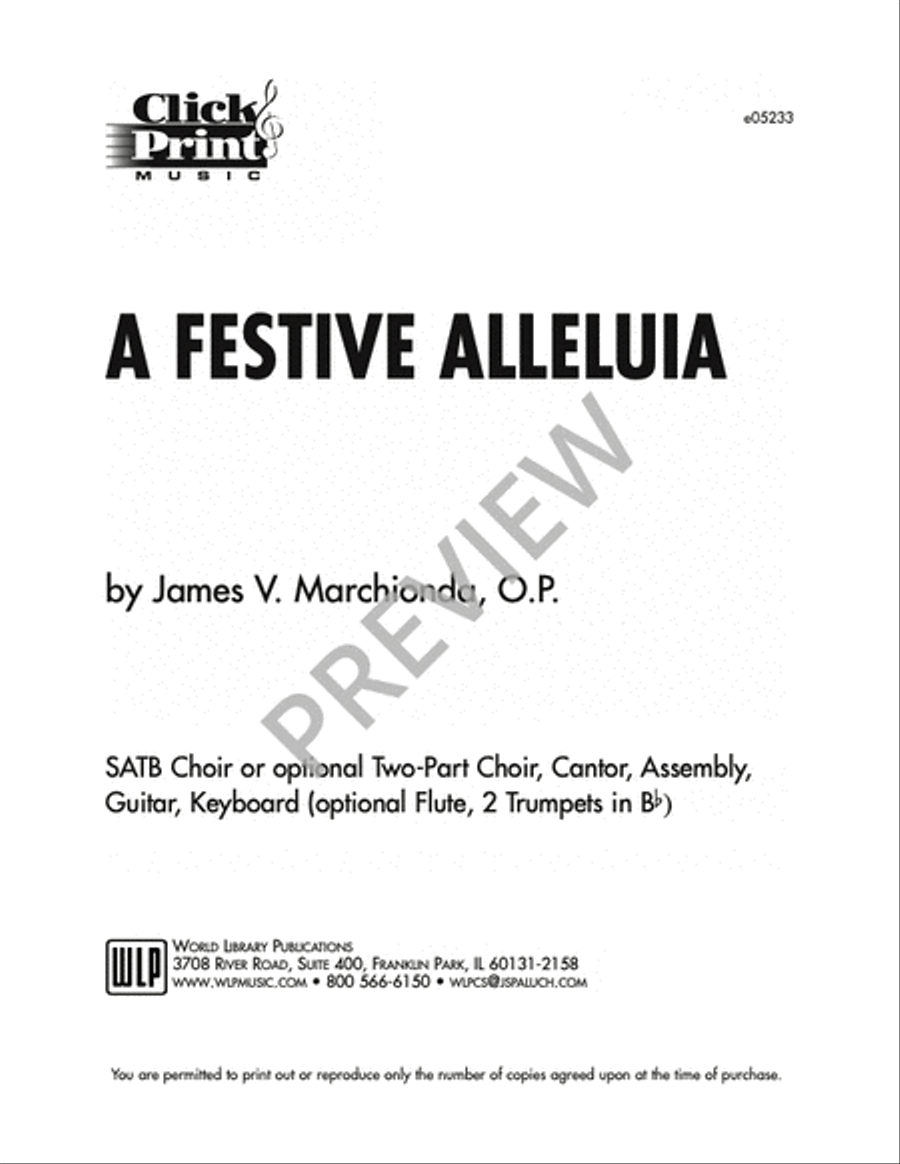 A Festive Alleluia 4-Part scores gallery preview page 6