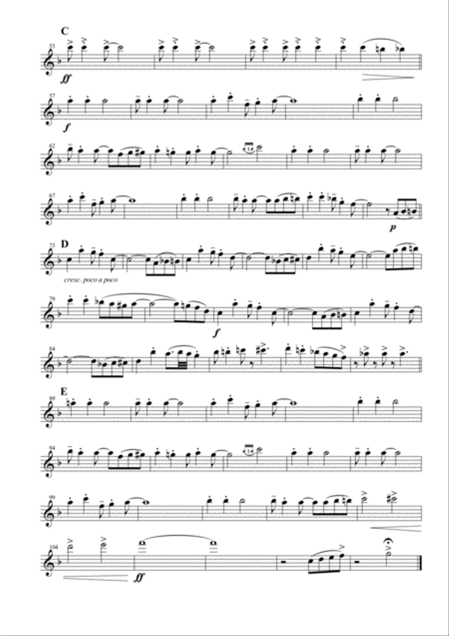 Jingle Bells for Clarinet Quartet Clarinet Quartet scores gallery preview page 2