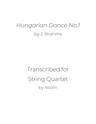 Book cover for Brahms: Hungarian Dance No.1 - String Quartet