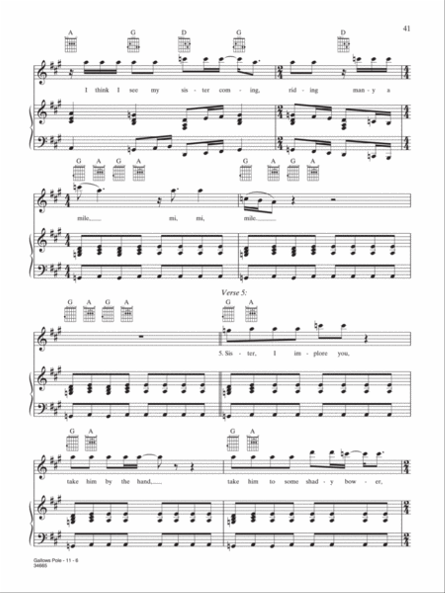 Gallows Pole Gallows Pole Piano, Vocal, Guitar scores gallery preview page 6
