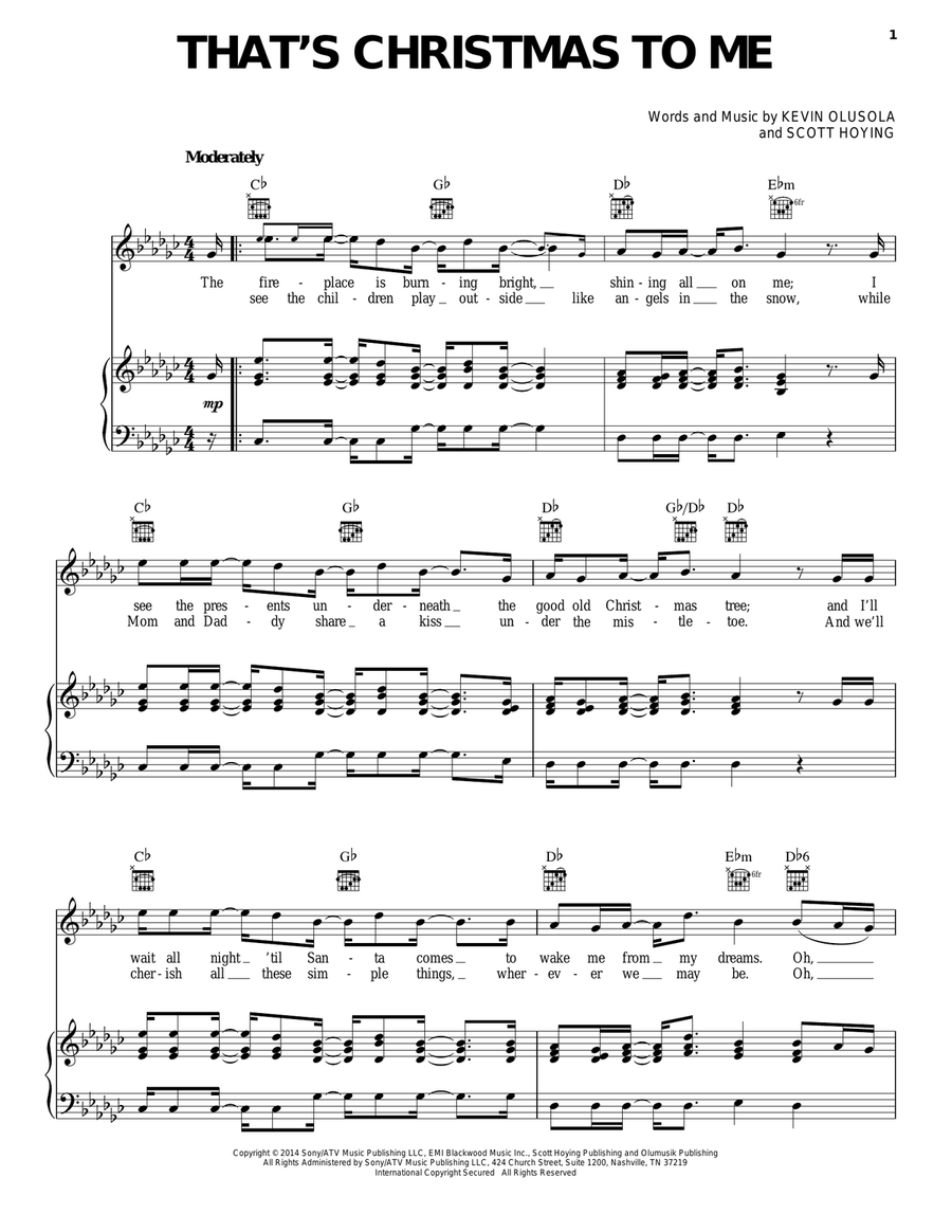 That's Christmas To Me That's Christmas To Me A Cappella scores gallery preview page 1