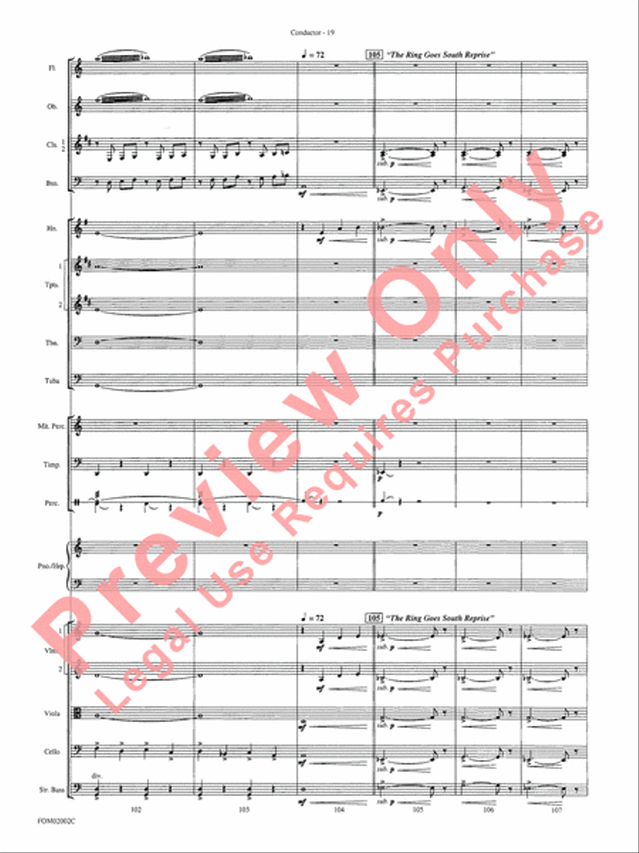 The Lord of the Rings: The Fellowship of the Ring Full Orchestra scores gallery preview page 22