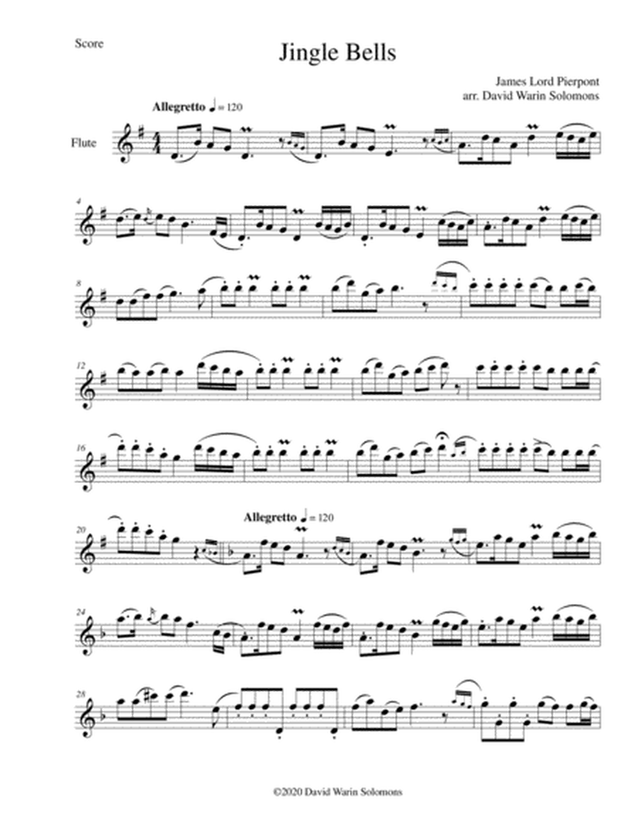 Variations on Jingle Bells for solo flute image number null