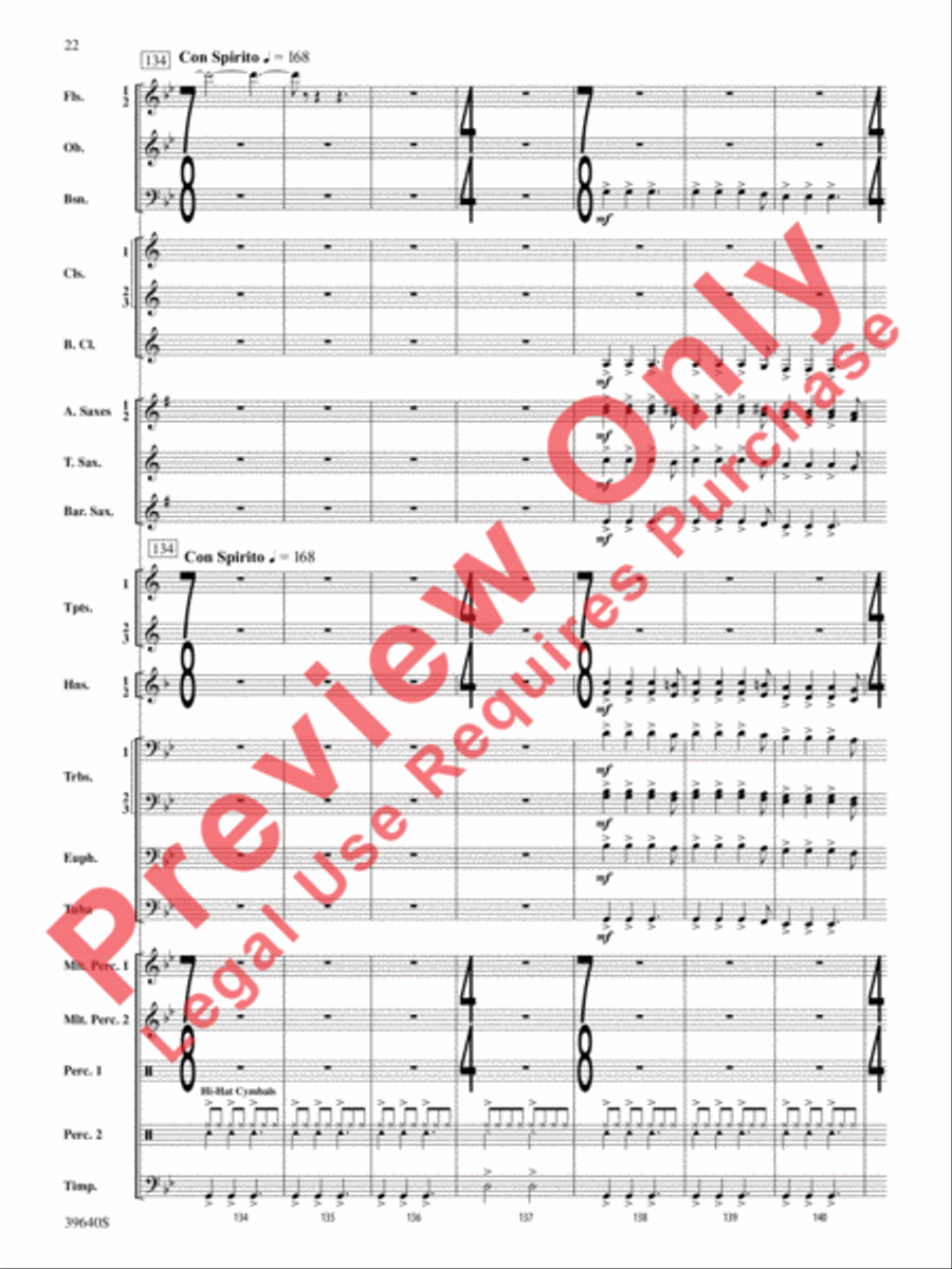 Ancient Carol Variants Concert Band scores gallery preview page 23