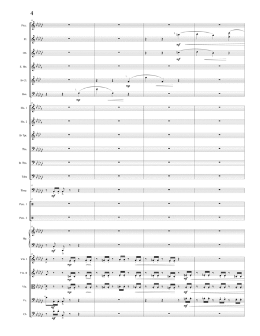 P.I. Tchaikovsky - CAPRICCIO, op. 8, Orchestrated by A. Leytush Full Orchestra scores gallery preview page 4
