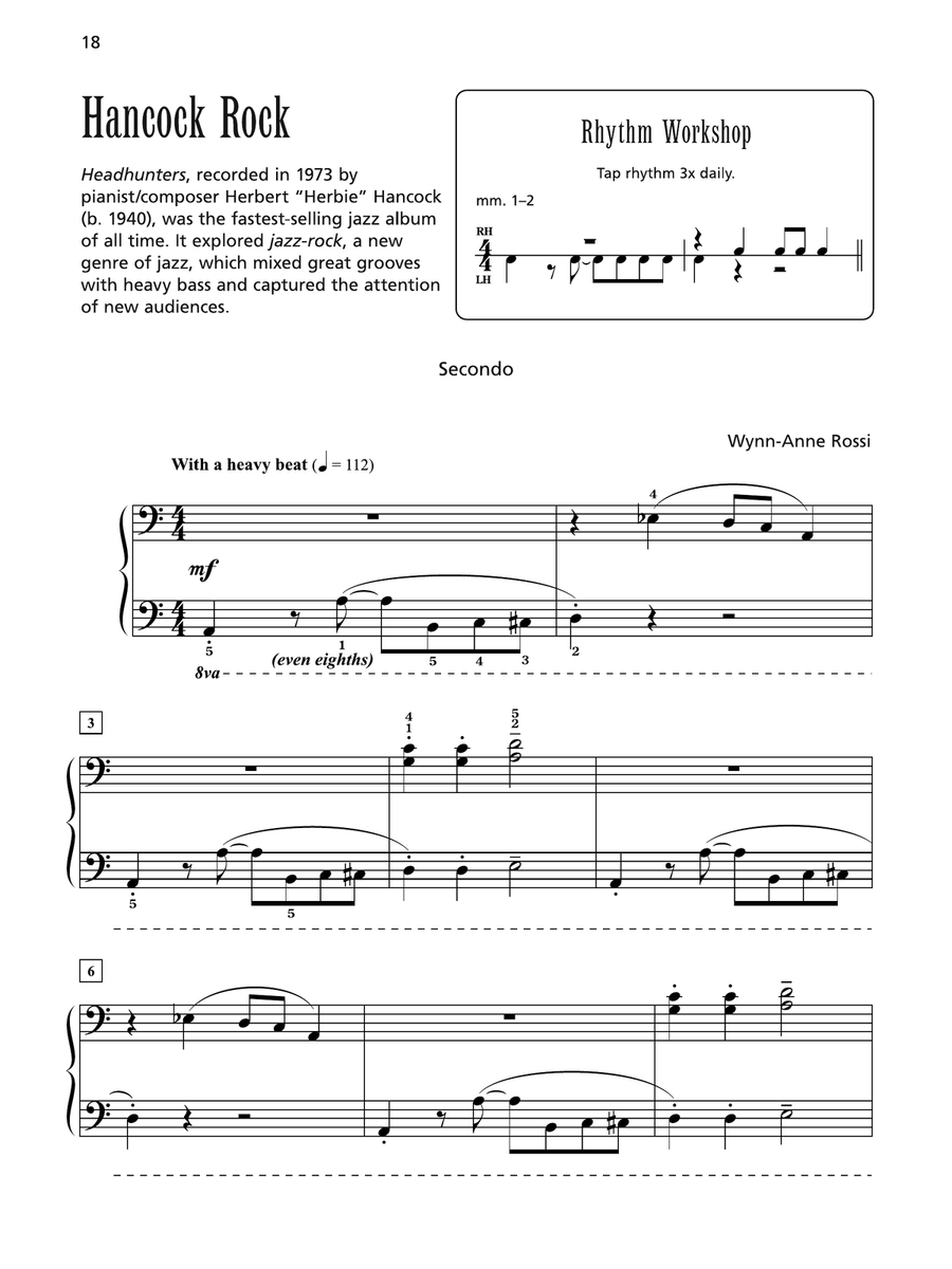 Hancock Rock - Piano Duet (1 Piano, 4 Hands) 1 Piano, 4-Hands scores gallery preview page 1