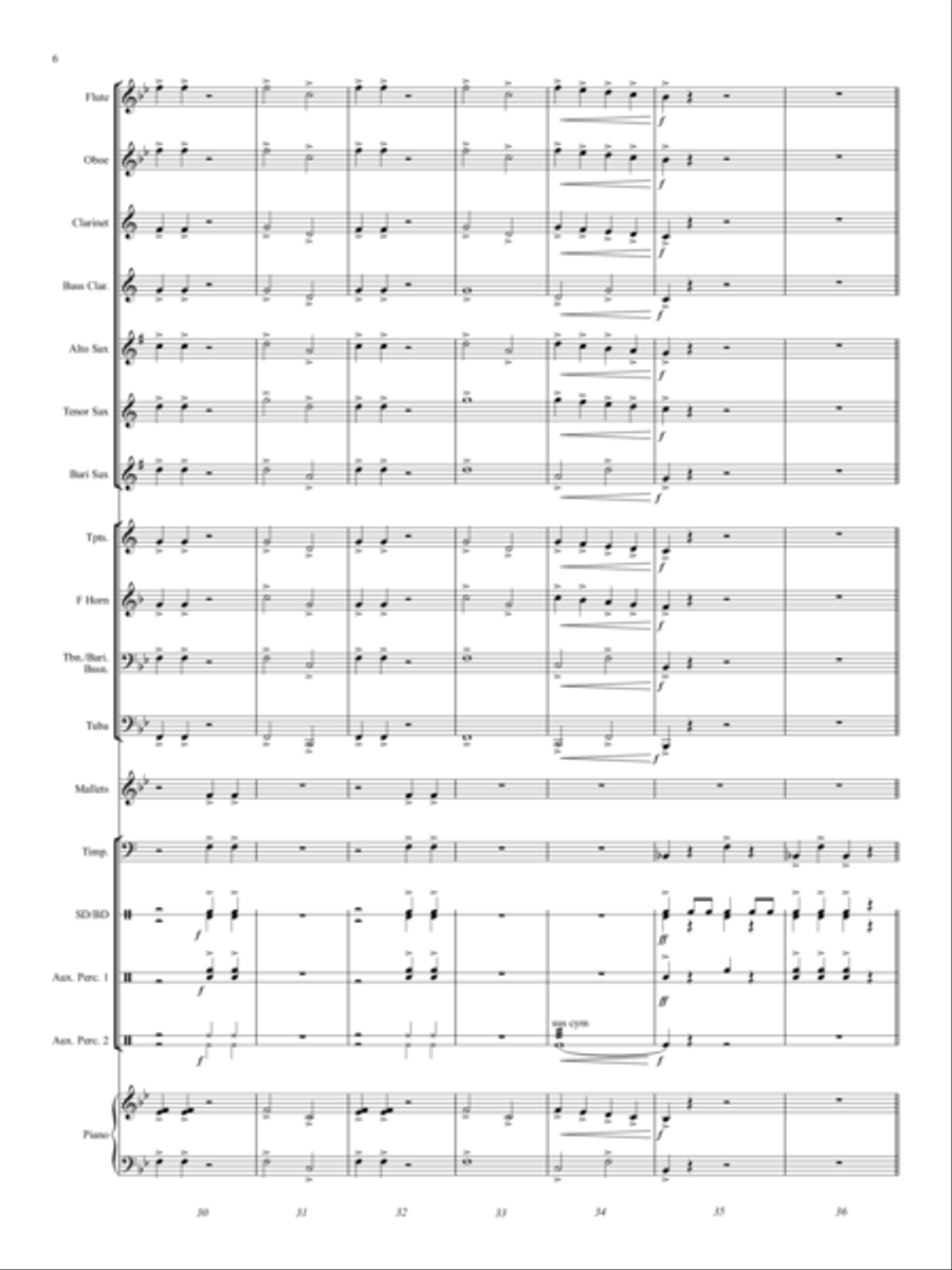 Rhythm X Concert Band scores gallery preview page 6