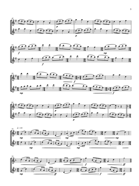 Three Canonic Pieces Clarinet - Digital Sheet Music