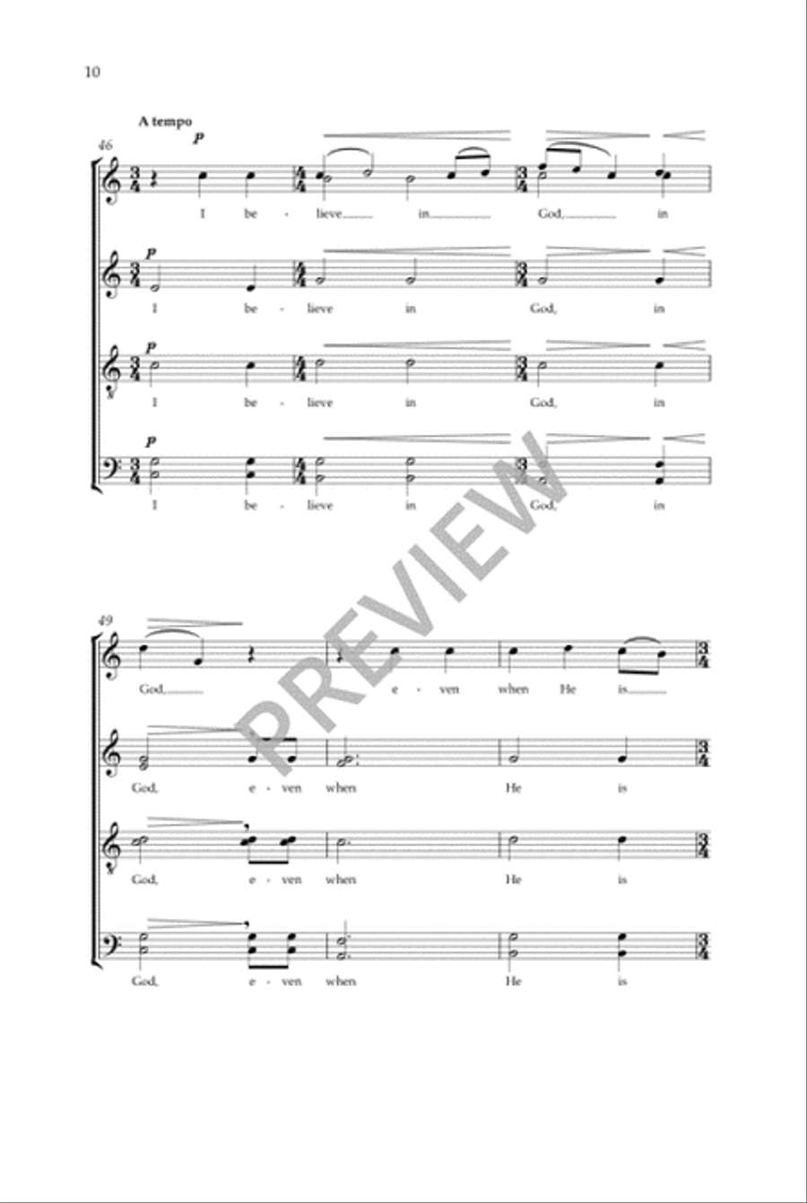 Even When He Is Silent - SATB divisi image number null