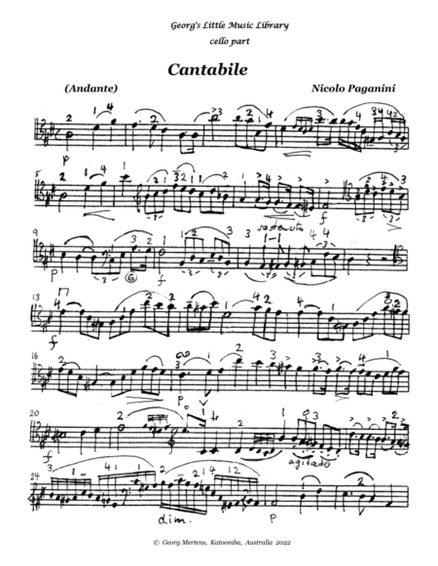 Paganini Cantabile arr. for cello & guitar